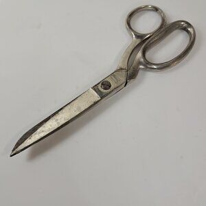 Vintage SEARS Scissors Nickel 2111 Shears Made in Italy 7” metal stainless steel